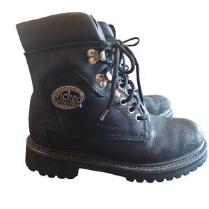 Wicked Road Warrior Boots Gothic Punk Biker Chunky Combat Style Black Women's 8